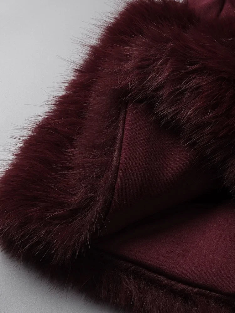 Lorene Fur Maxi Dress