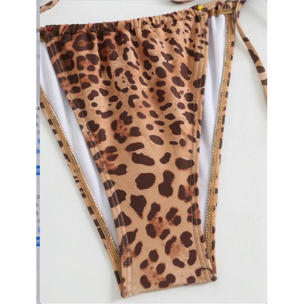 Leopard Bikini 3pcs Set