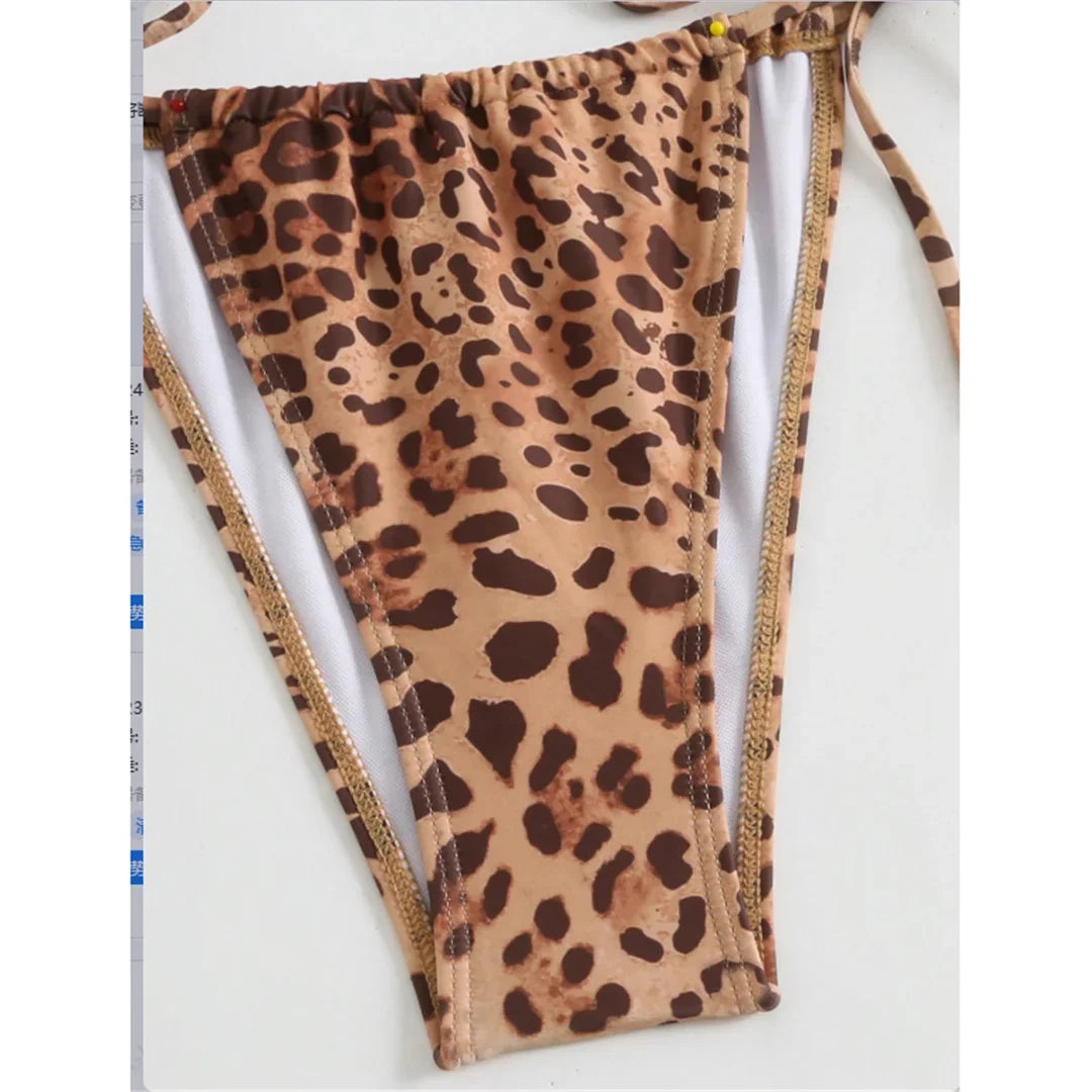 Leopard Bikini 3pcs Set