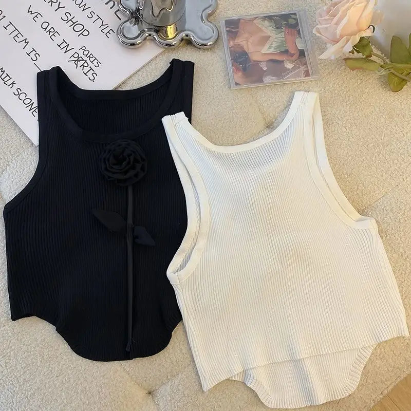 Floral Applique Crop Top