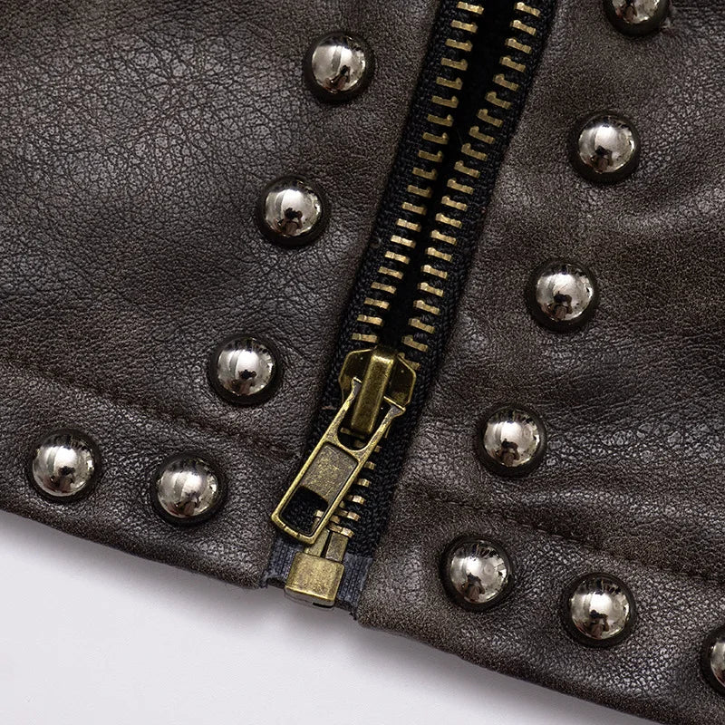 Nia Leather Crop Jacket