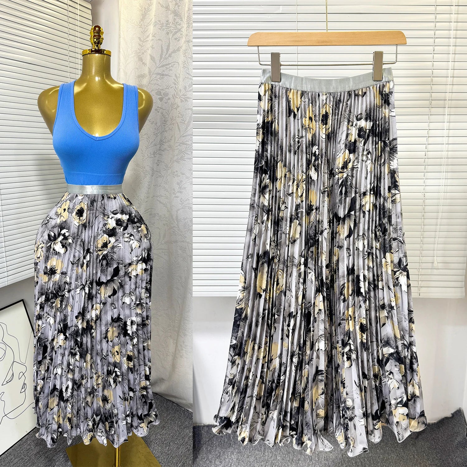 Kiana High Waist Skirt Set