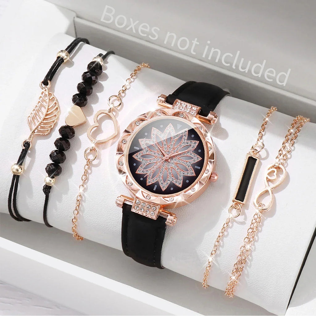 6PCS/Set Watch Bracelet Set（Without Box）