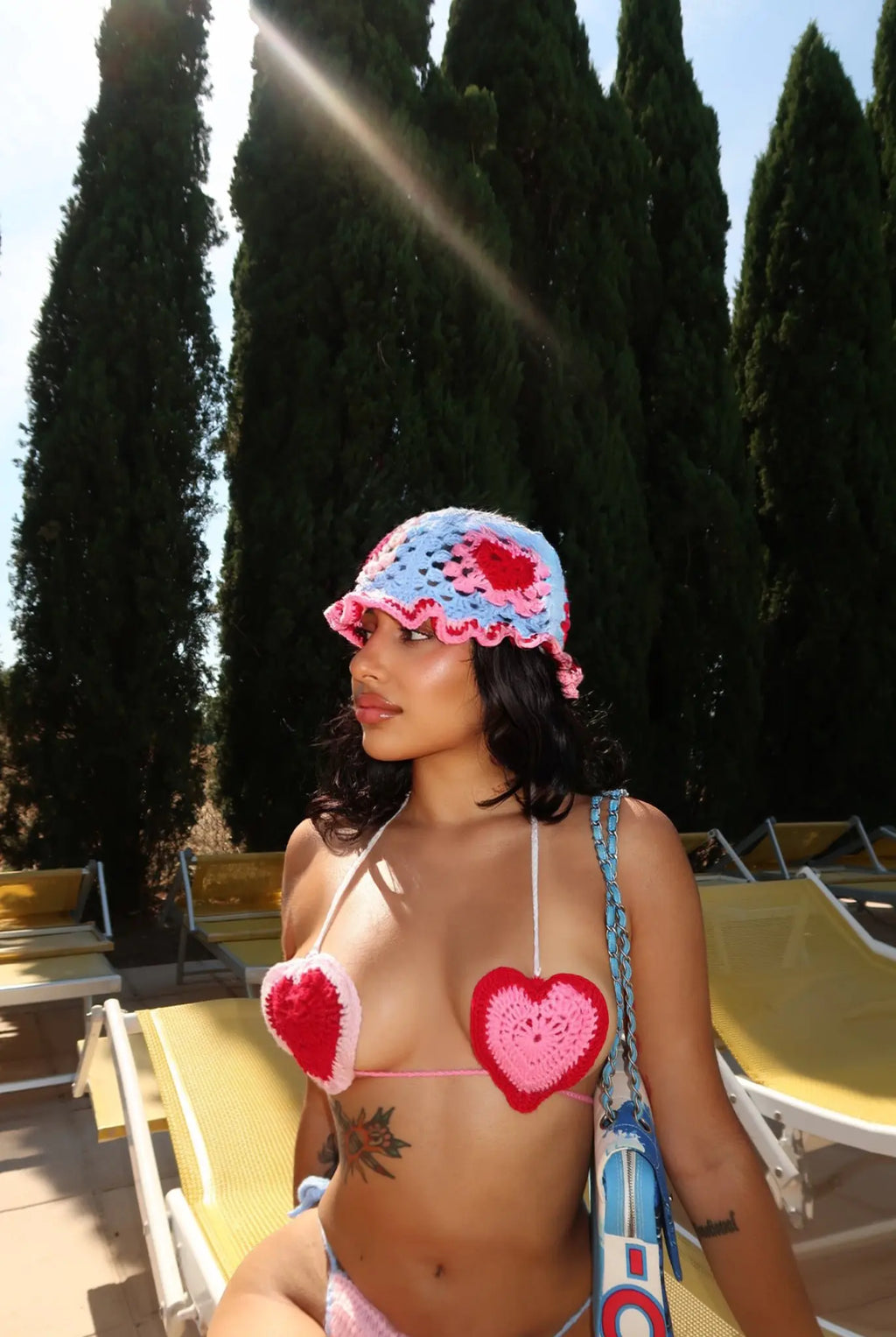 Crochet Heart Bikini Set