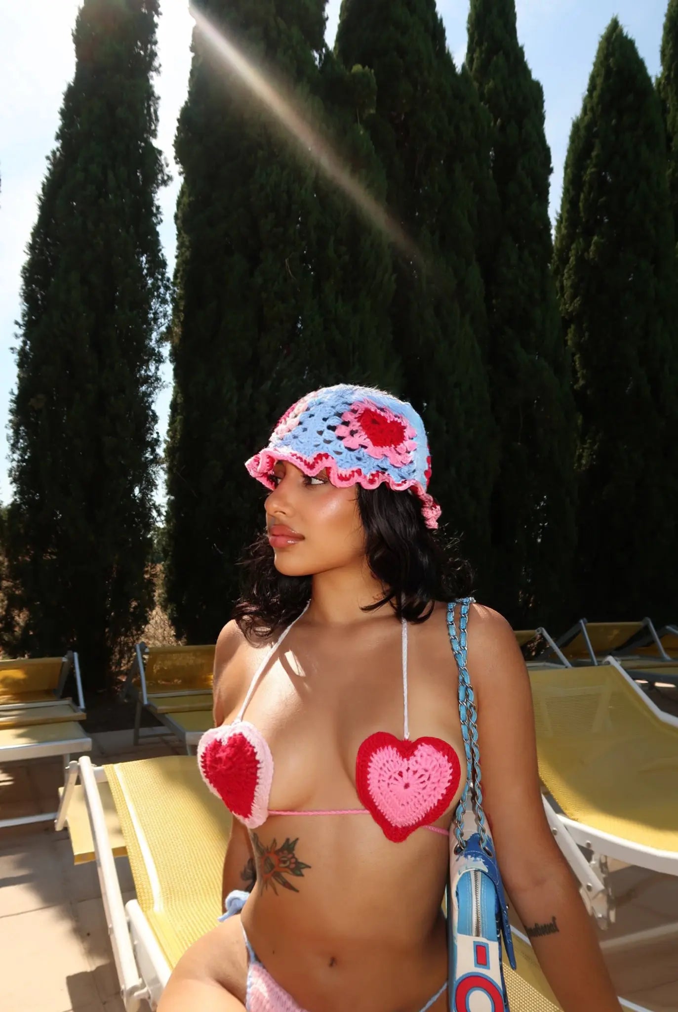 Crochet Heart Bikini Set