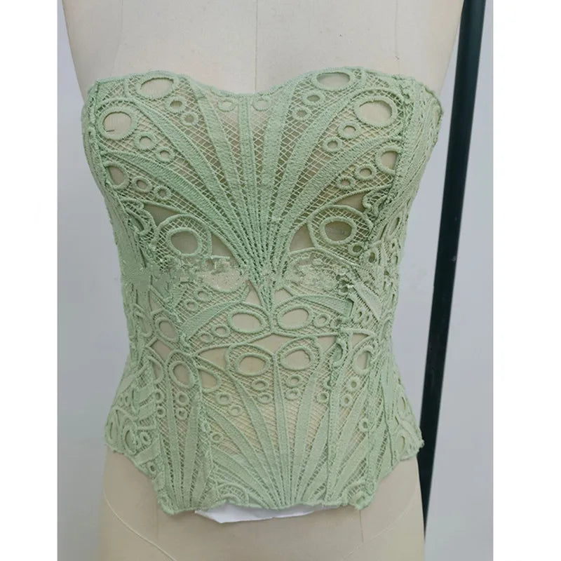 Corset Mesh Bustier Top