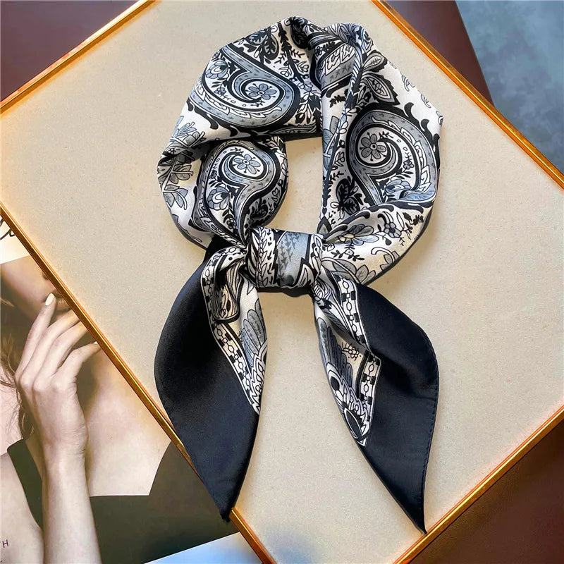 Houndstooth Printed Vintage Headscarf