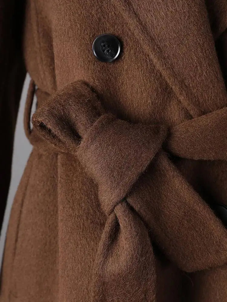 Brown Belted Trench Coat