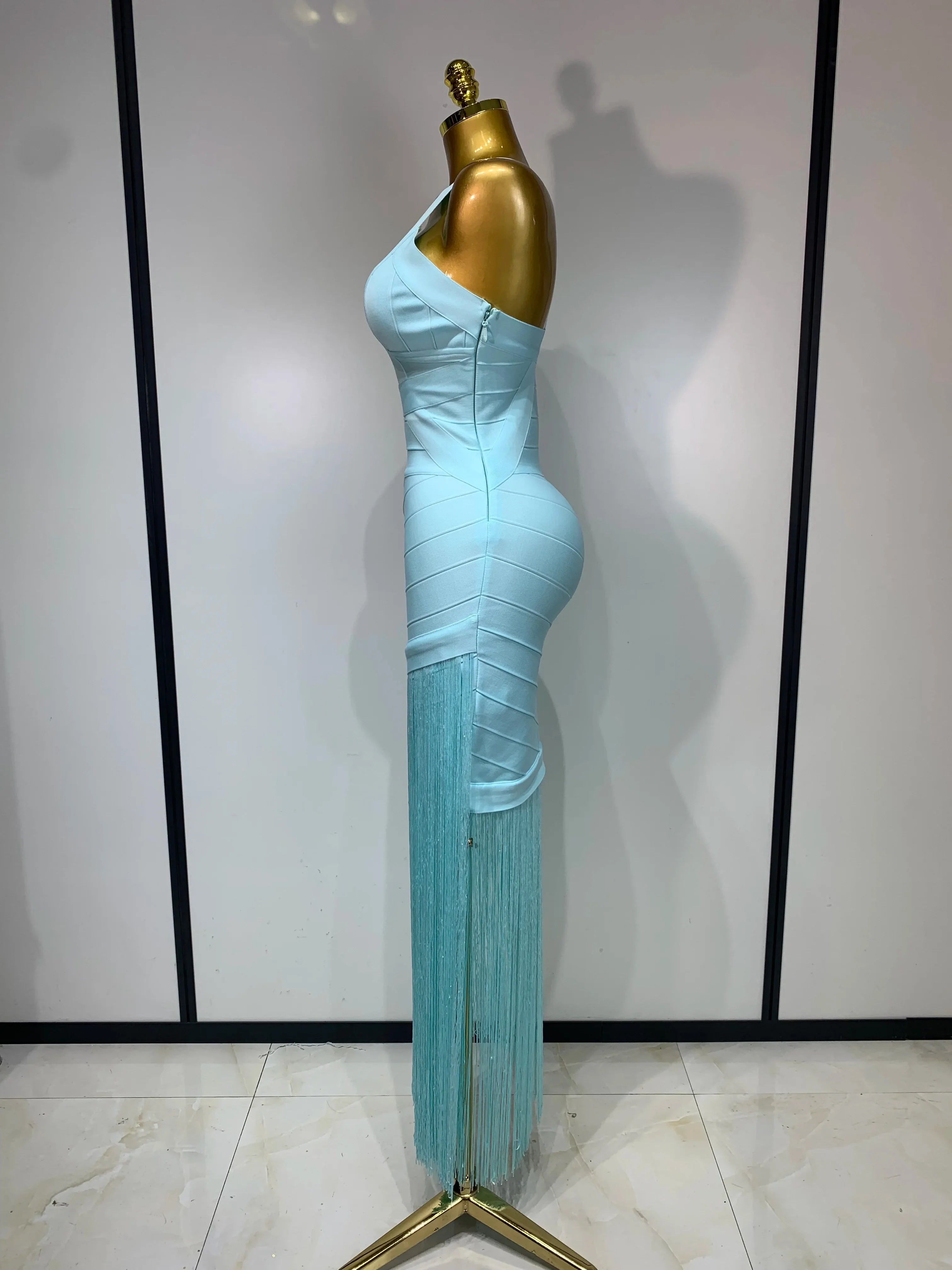 Lauren Tassel Bandage Maxi Dress
