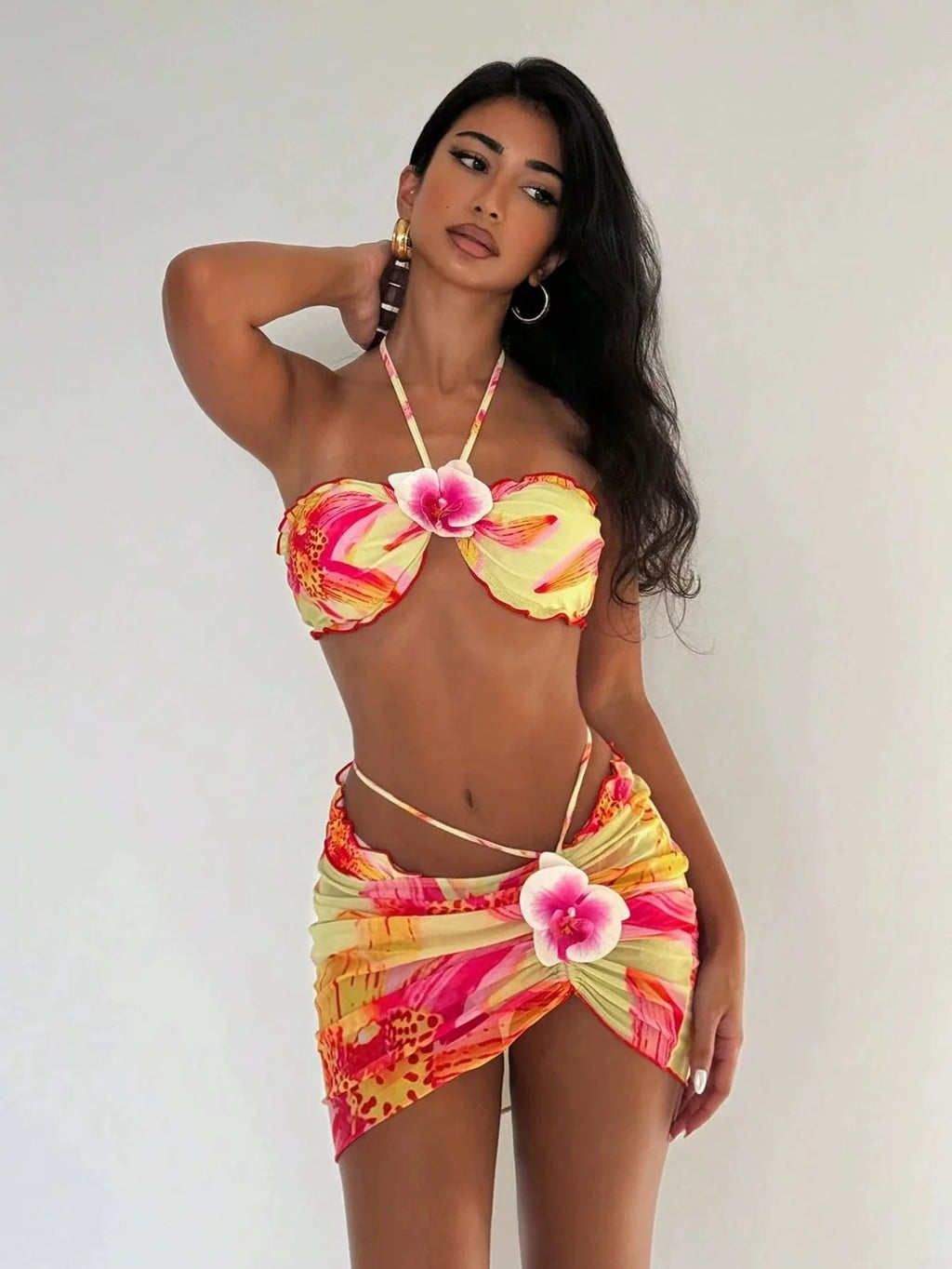 Orchid Waves Bikini 3pcs Set