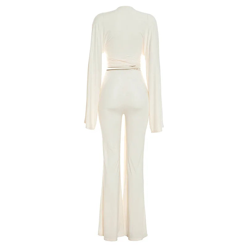 Alexis Ruched Flared Pants Set