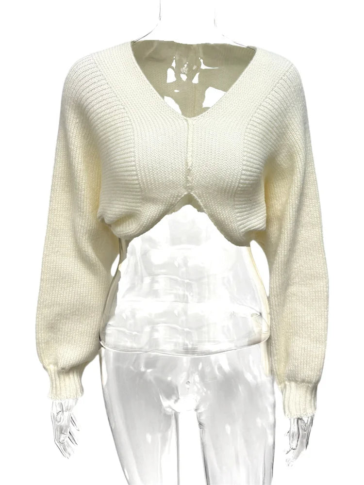 Erica Knit Lantern Sleeve Loose Top