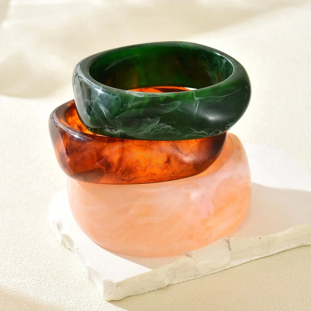 3Pcs Acrylic Chunky Bracelet