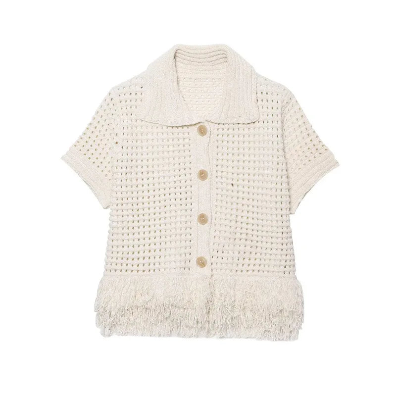 Bella Tassel Knit Cardigan Skirt Set