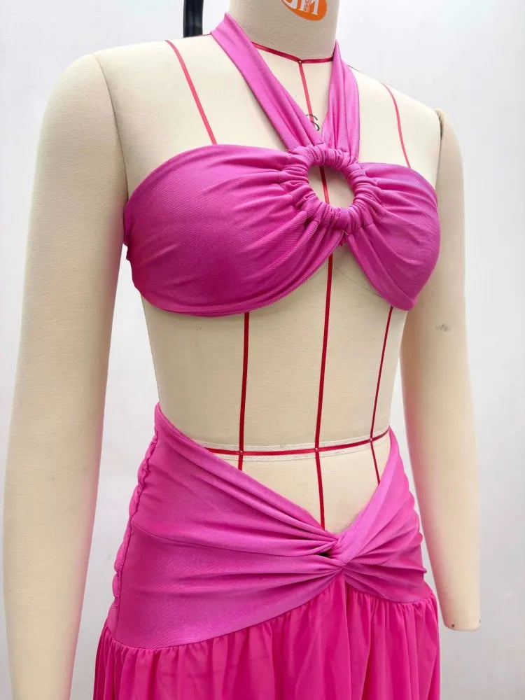 Belle Ruched Maxi Skirt Set