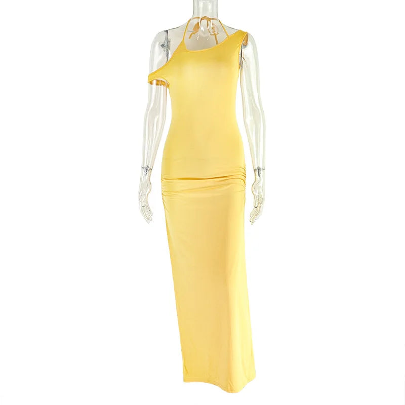Josephine Ruched Elegant Maxi Dress