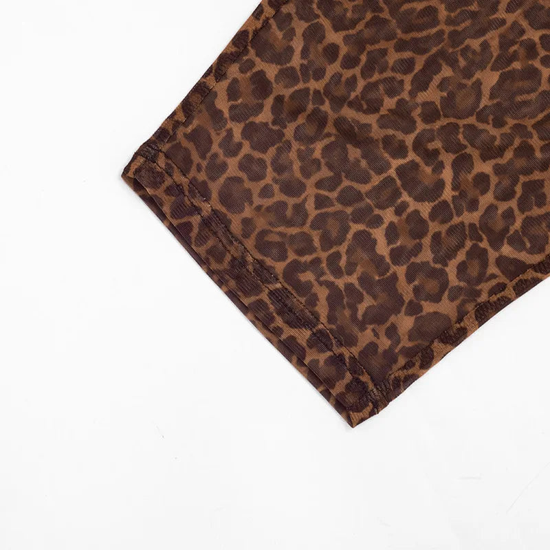 Ella Leopard Mesh Romper