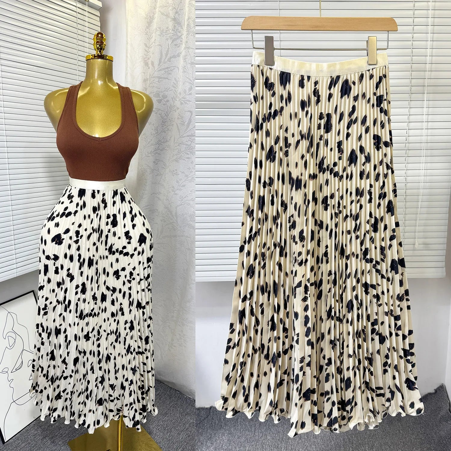 Kiana High Waist Skirt Set