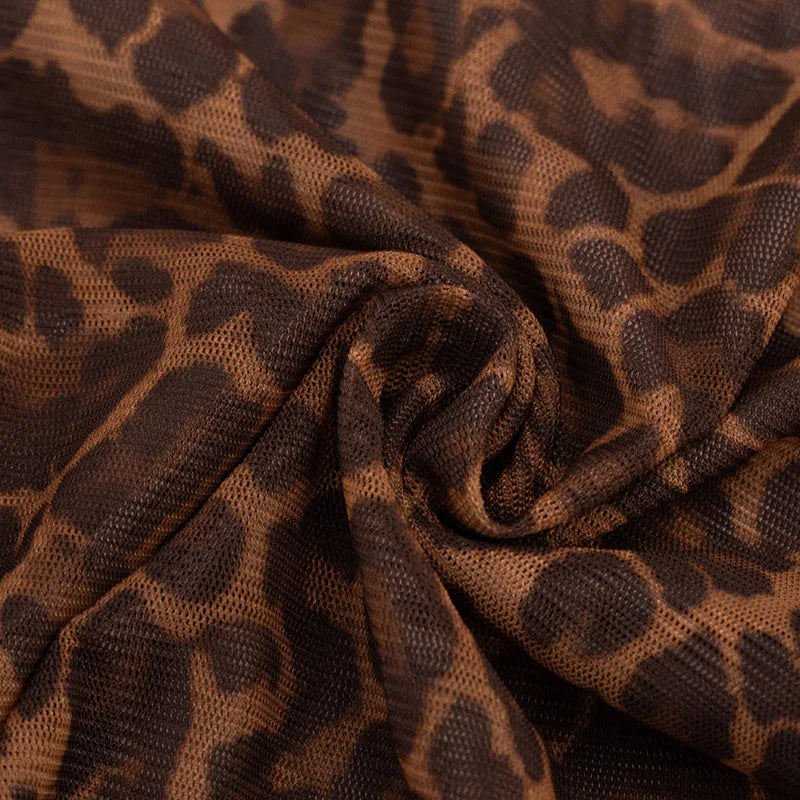 Ella Leopard Mesh Romper