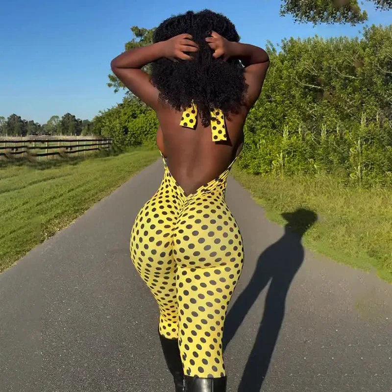 Dot Backless Romper
