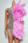 Matilda Velvet Feather Mini Dress