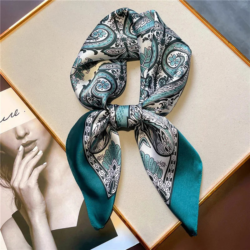 Houndstooth Printed Vintage Headscarf