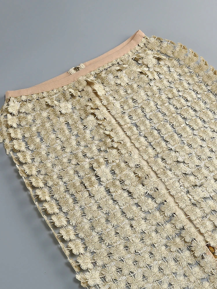 Champagne Skirt SSet