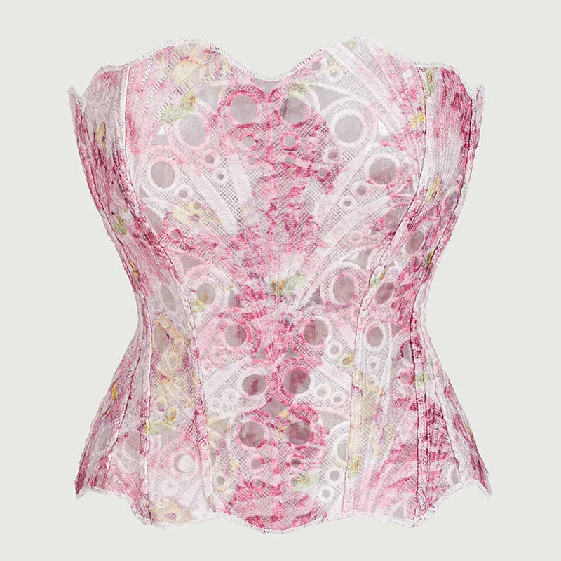 Corset Mesh Bustier Top
