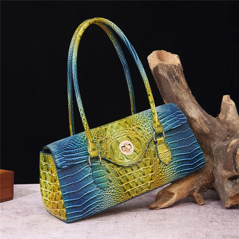 Crocodile Vintage Leather Handbag