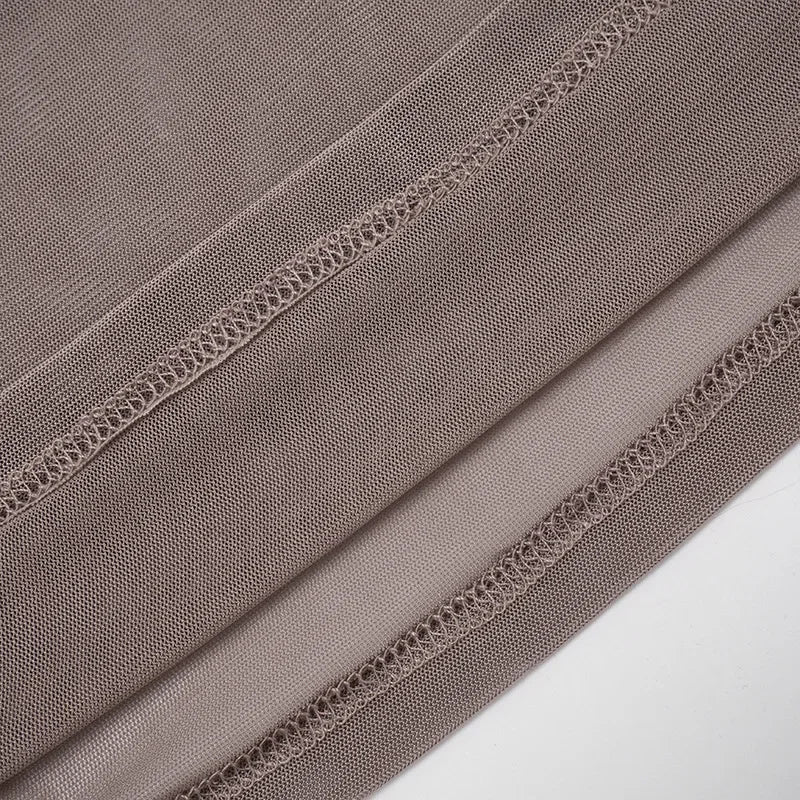 Off Shoulder Mesh Sheer Mini Dress