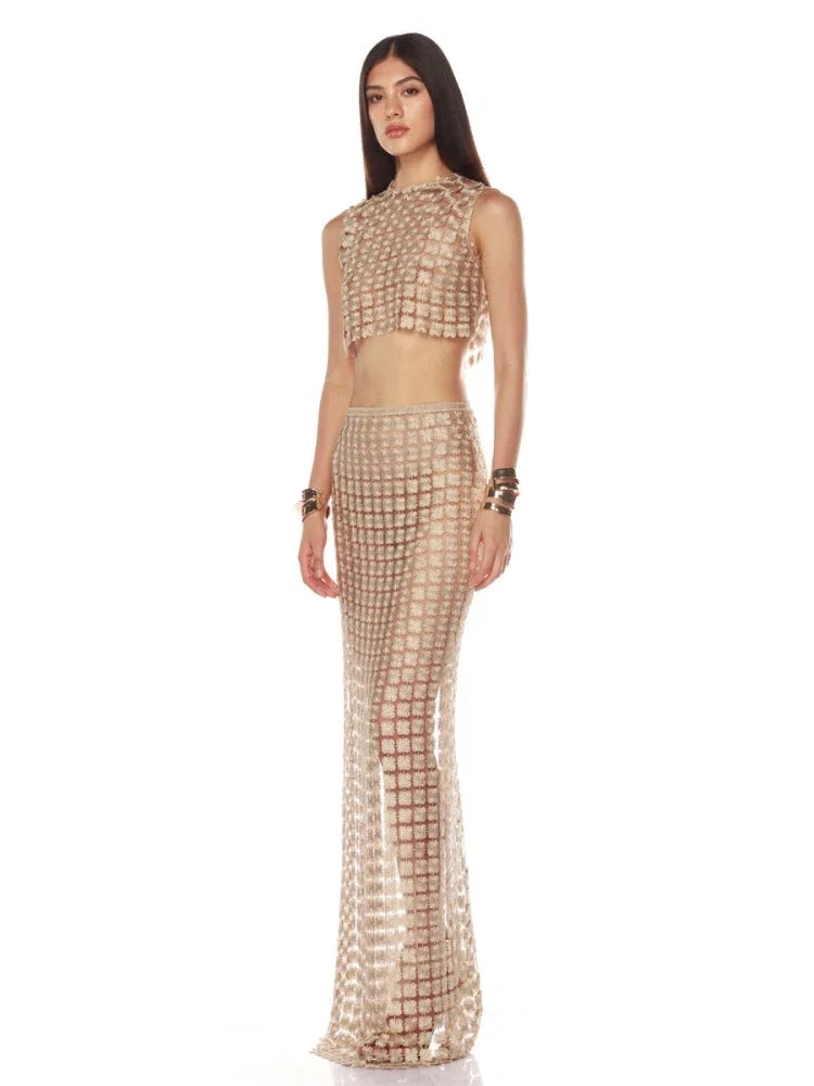 Champagne Skirt SSet
