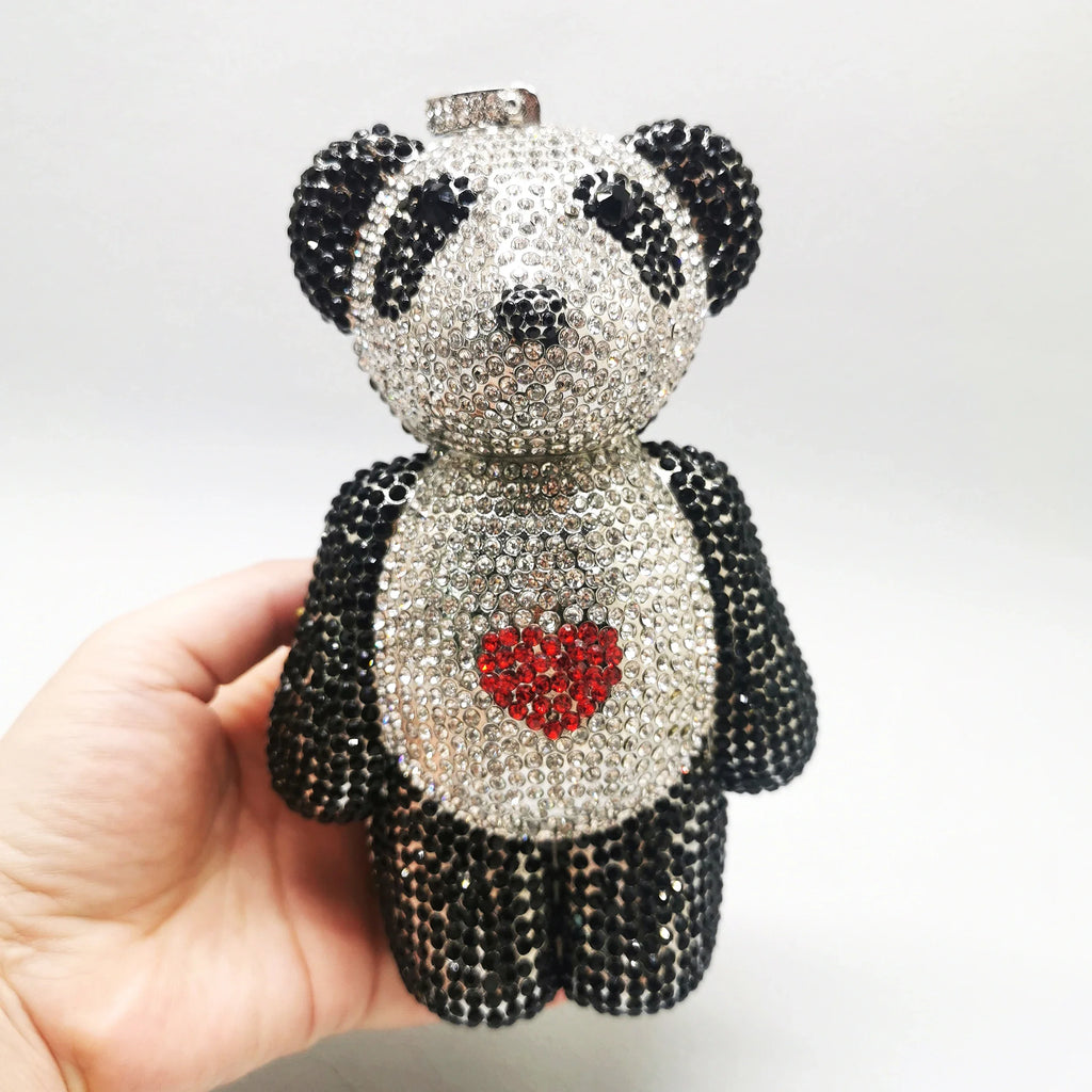 Mini Bear Diamond Clutch Bag