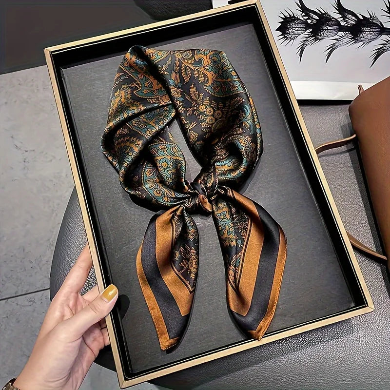 Houndstooth Printed Vintage Headscarf