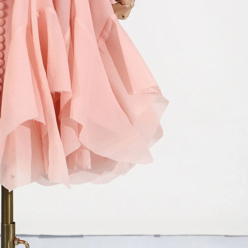 Lory Peated Flare Midi Dress