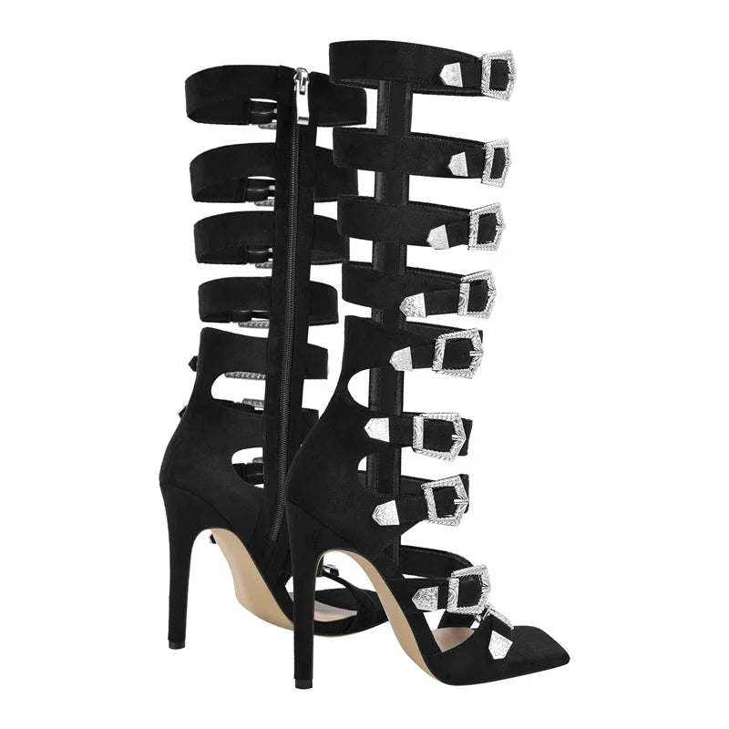 Buckle Stiletto Sandals