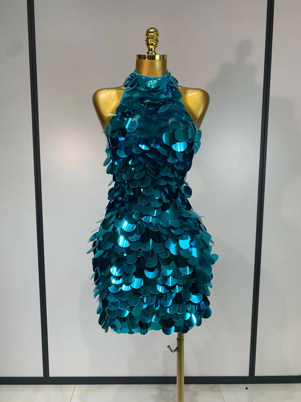 Marissa Sequins Backless Mini Dress