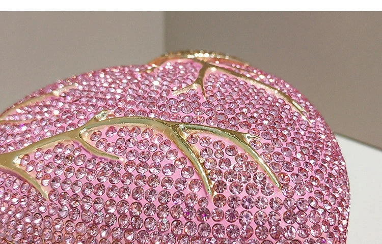 Heart Rhinestone Clutch Bag