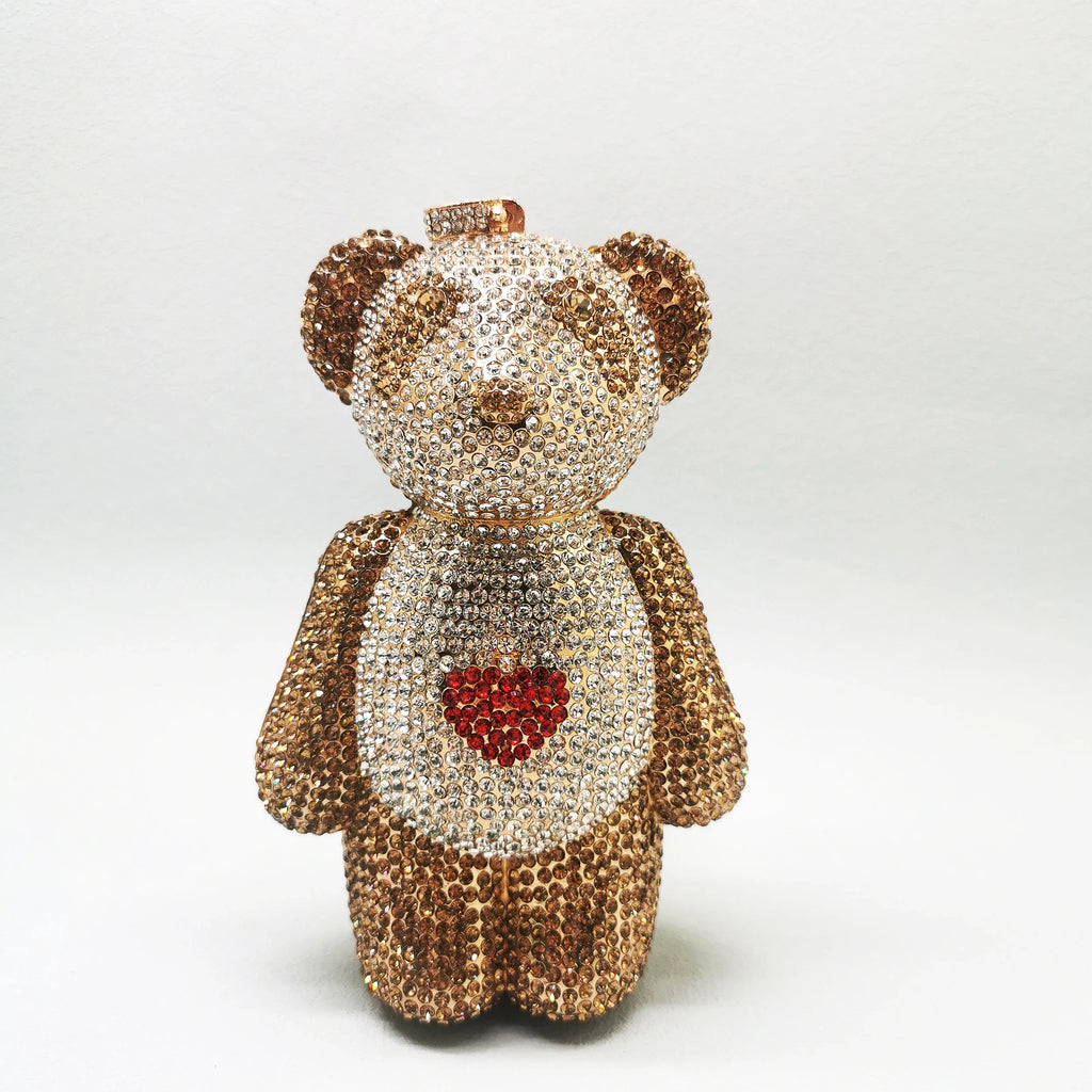 Mini Bear Diamond Clutch Bag