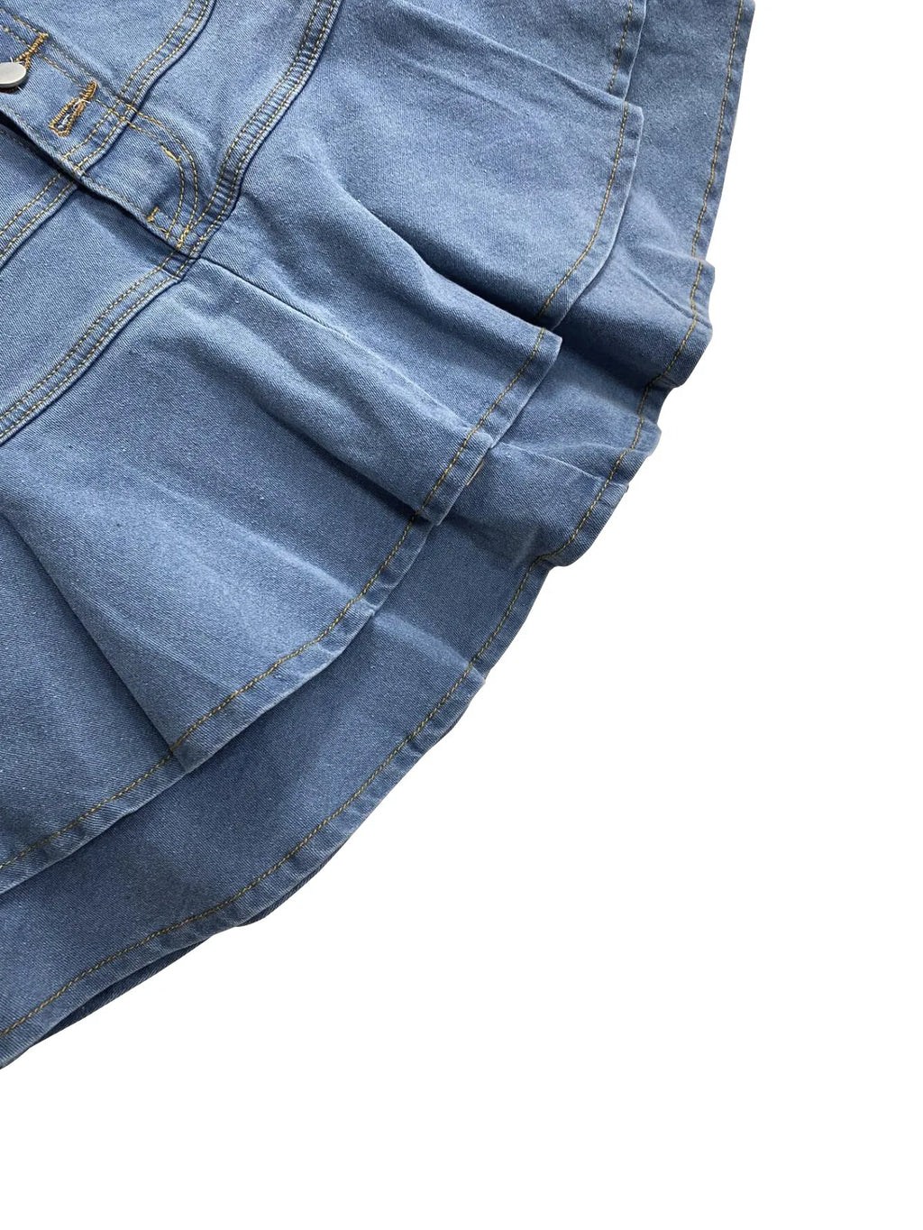 Abie Denim Skirt -Wash Blue