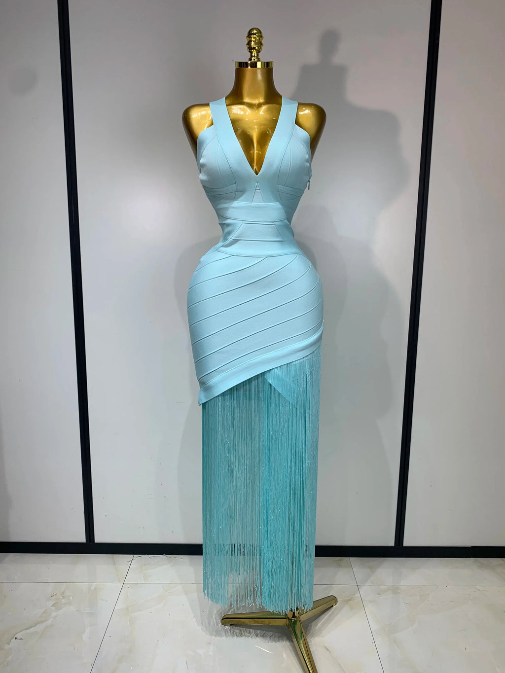 Lauren Tassel Bandage Maxi Dress