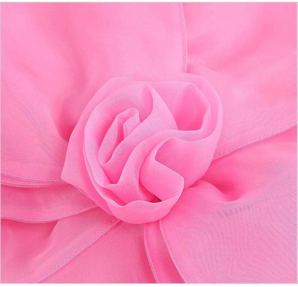 One Shoulder Flower Mini Dress