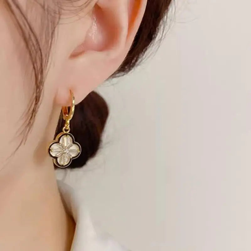 Leaf Clover Dangle Earrings
