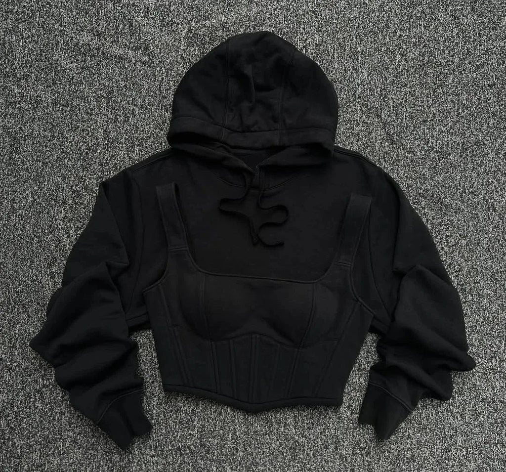 Chic Bandage Corset Hoodie