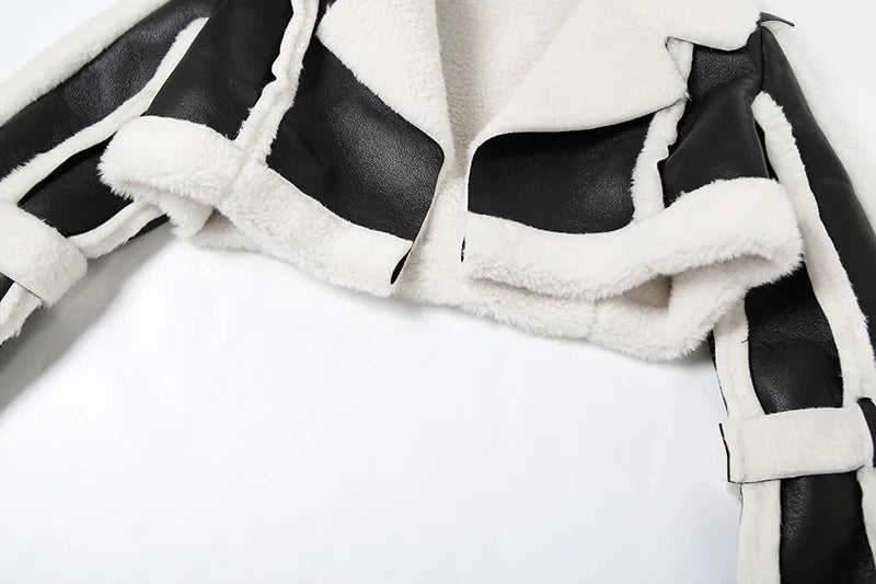 Fur Collar Crop Jacket