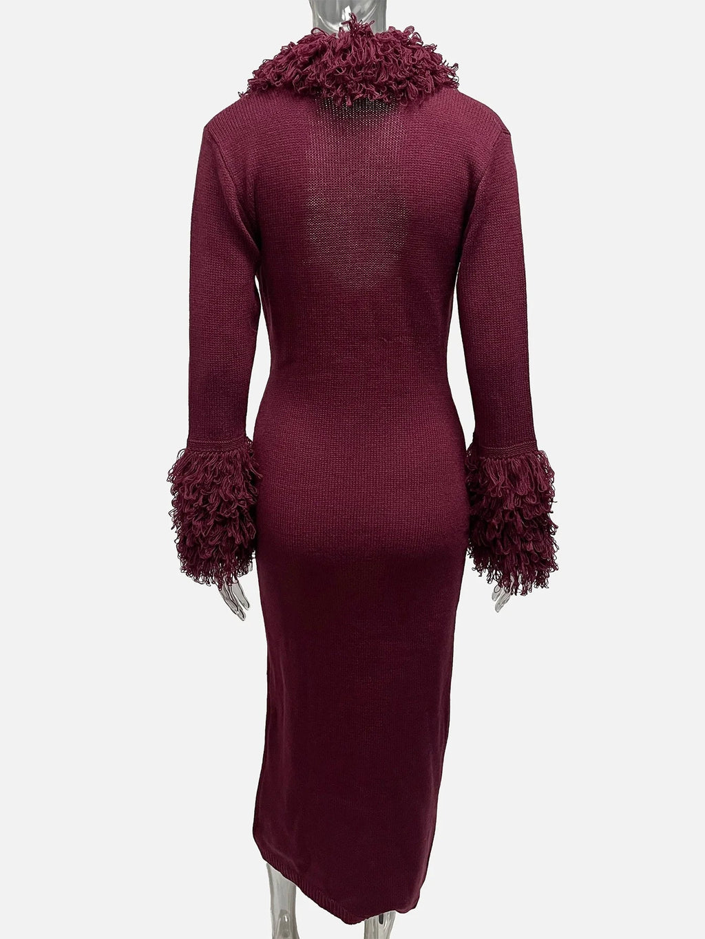 Fanie Knit Fur Maxi Dress