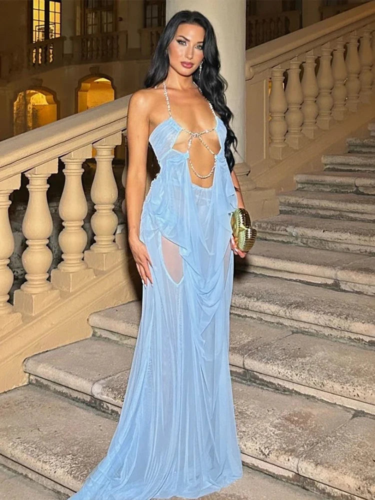 Nina Ruched Maxi Dress
