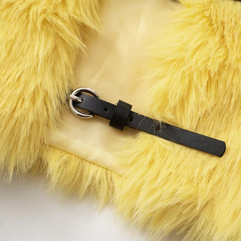 Fur Plush Cropped Jacket