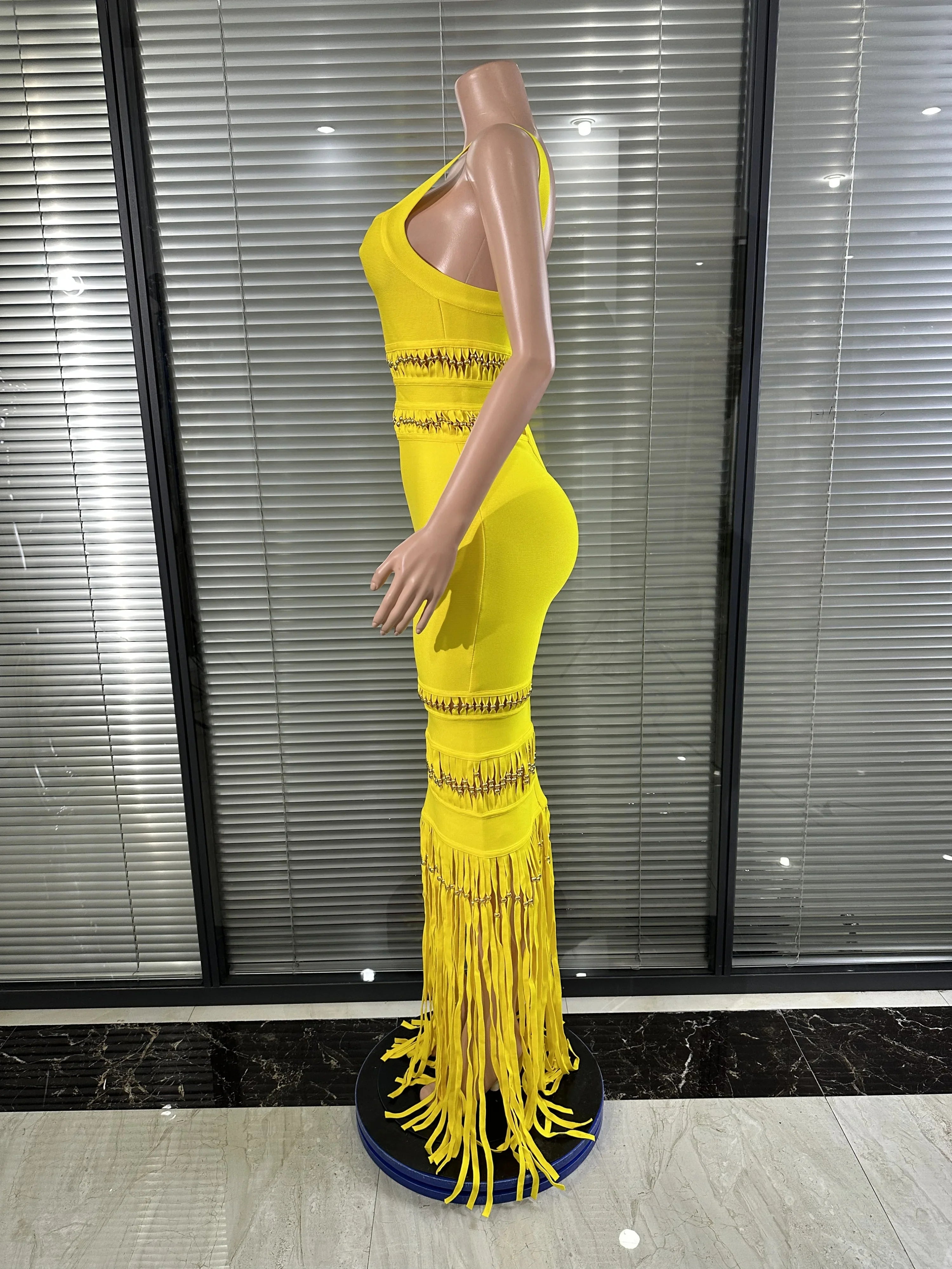 Joselle Tassel Bodycon Bandage Dress
