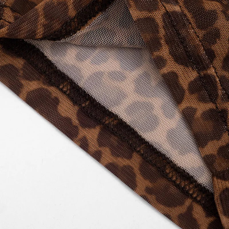 Ella Leopard Mesh Romper