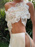 Adelina Sequin Flower Maxi Skirt Set